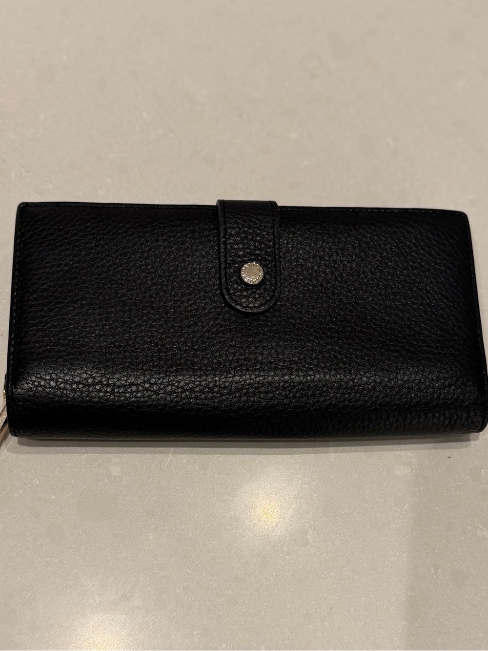 Danier Classic Black Leather Zip Wallet